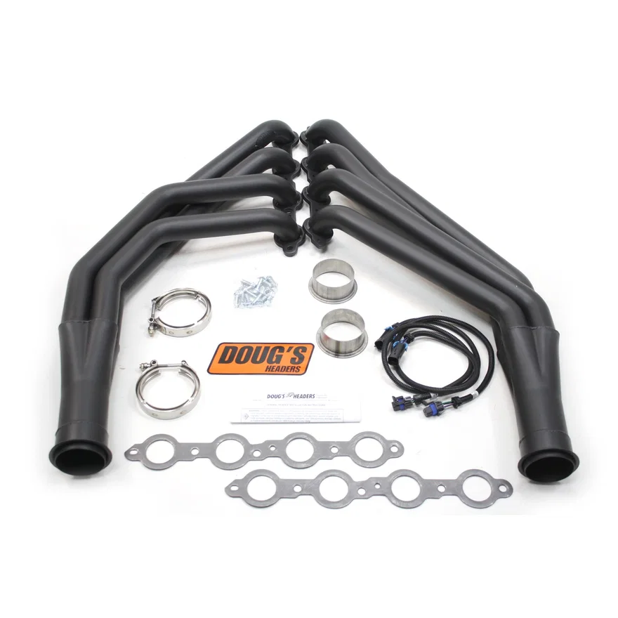 Long Tube Header 73-87 C10 4.8-6.2L LS Engine Swap 2WD 1 7/8" Primary 3" Collector Black Hi Temp Coated