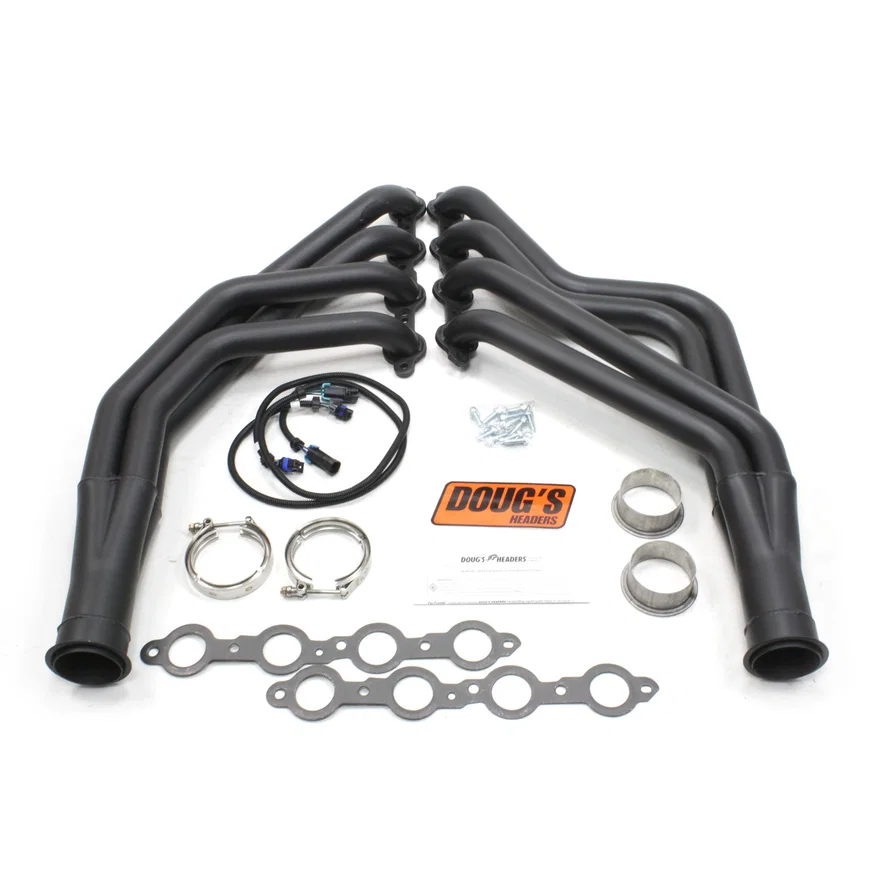 Long Tube Header 70-81 GM F Body 4.8-6.2L LS Engine Swap 1 7/8" Primary 3" Collector Black Hi Temp Coated