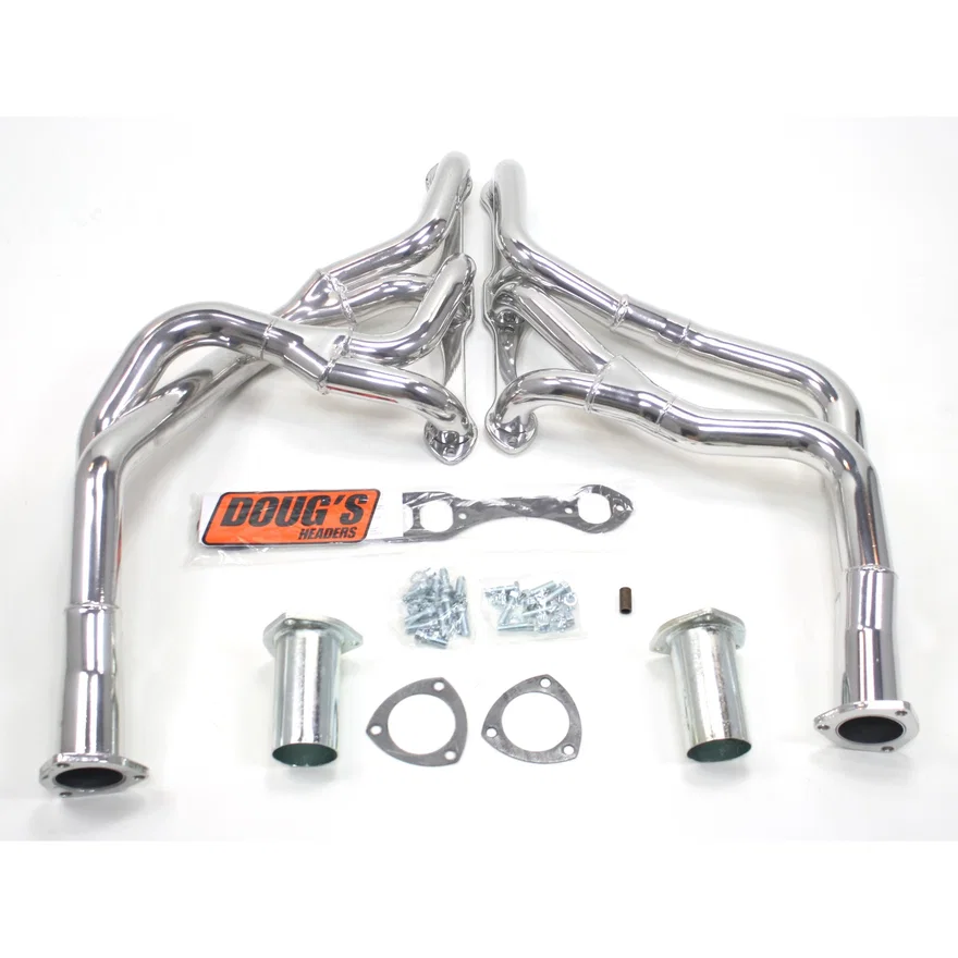 Tri Y Header 78-88 GM G Body 265-400 SBC 1 5/8-2" Primary 2 1/2" Collector Silver Ceramic Coated