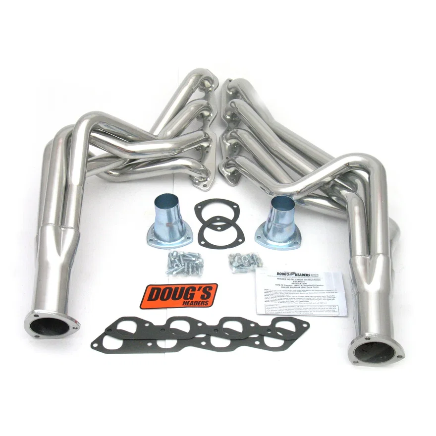 Long Tube Header 70-81 GM F & A Body 396-502 BBC 1 7/8" Primary 3 1/2" Collector Silver Ceramic Coated