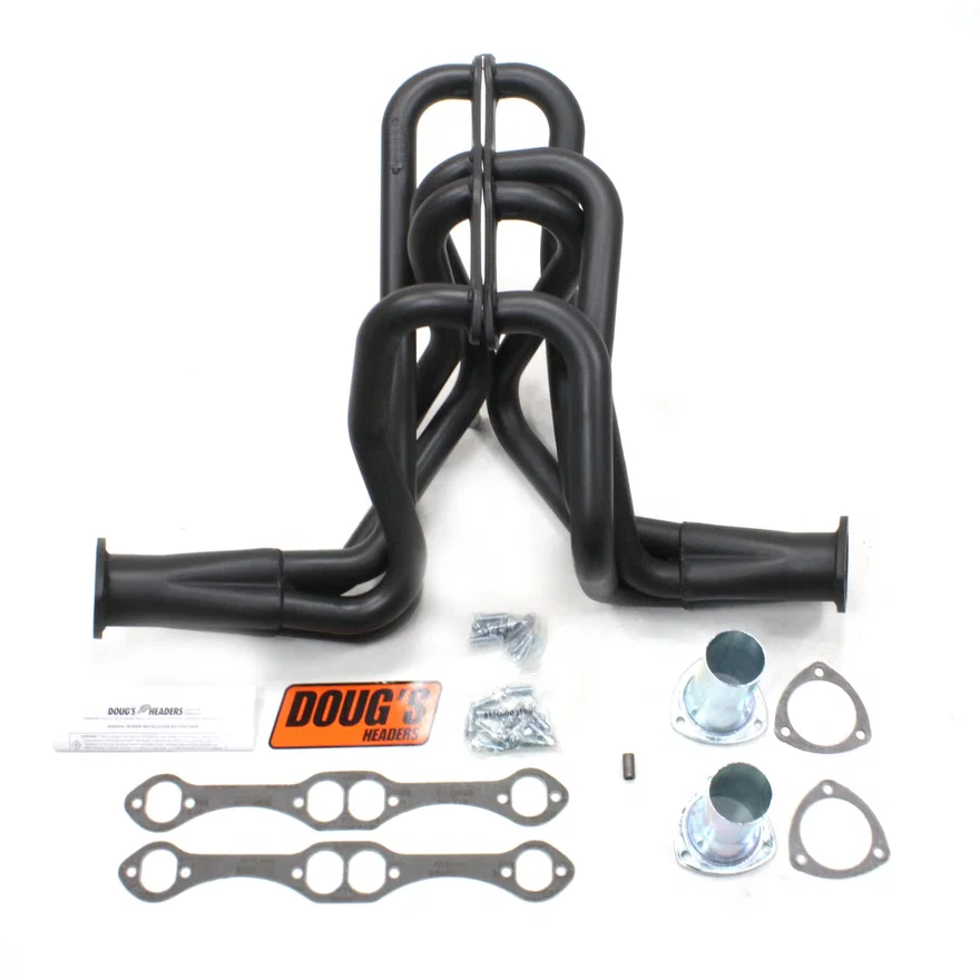 Long Tube Header 58-64 Chevy 348-409 W Block 1 5/8" Primary 3" Collector Black Hi Temp Coated