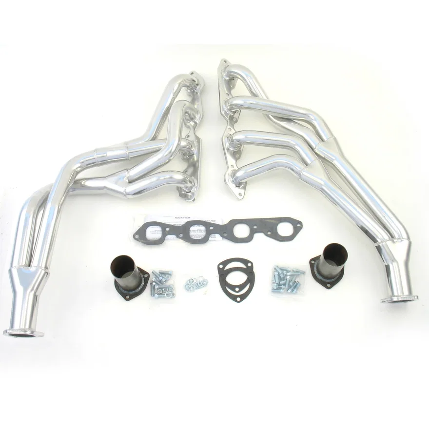 Tri Y Header 68-91 GM Truck 396-502 BBC 1 3/4-2" Primary 2 1/2" Collector Silver Ceramic Coated
