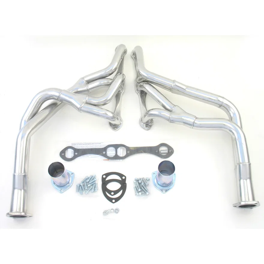 Tri Y Header 65-81 Various GM 265-400 SBC 1 5/8-2" Primary 2 1/2" Collector Silver Ceramic Coated