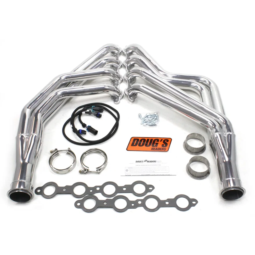 Long Tube Header 70-81 GM F Body 4.8-6.2L LS Engine Swap 1 7/8" Primary 3" Collector Silver Ceramic Coated