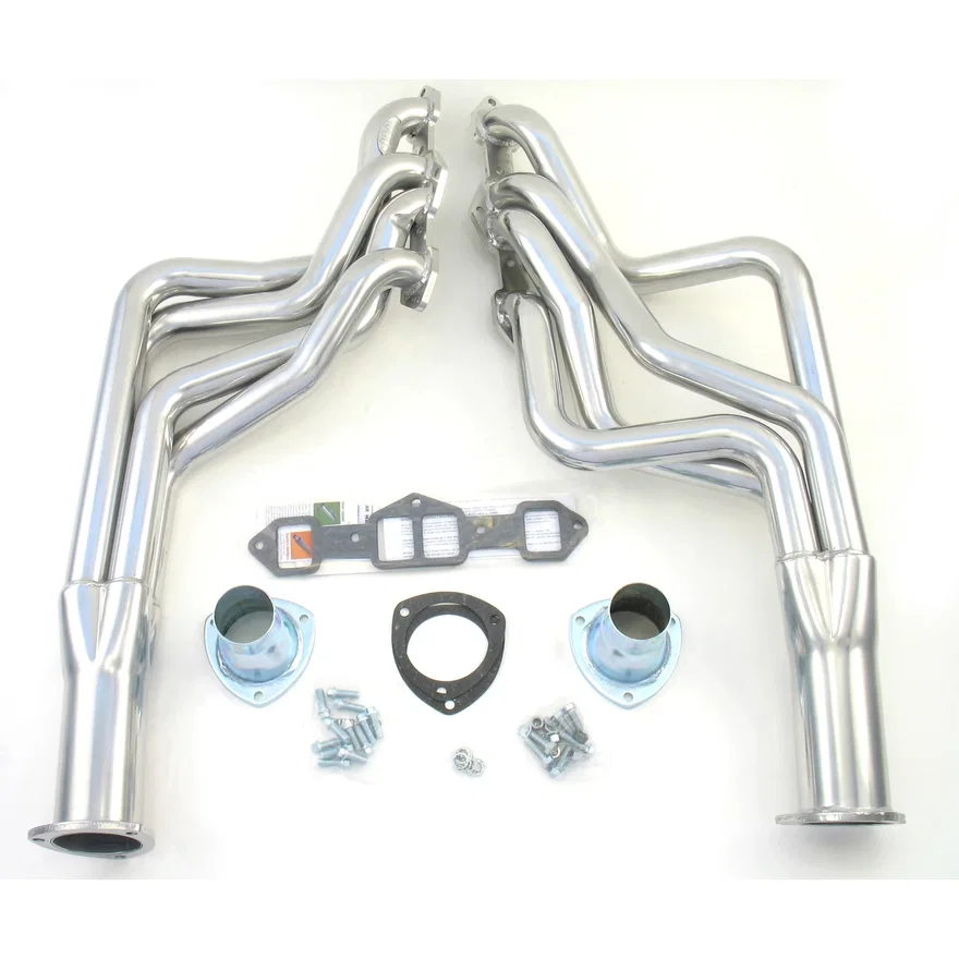 Long Tube Header 68-74 Olds 400-455 Olds Non Cat, no EGR or A.I.R. 1 7/8" Primary 3 1/2" Collector Silver Ceramic Coated