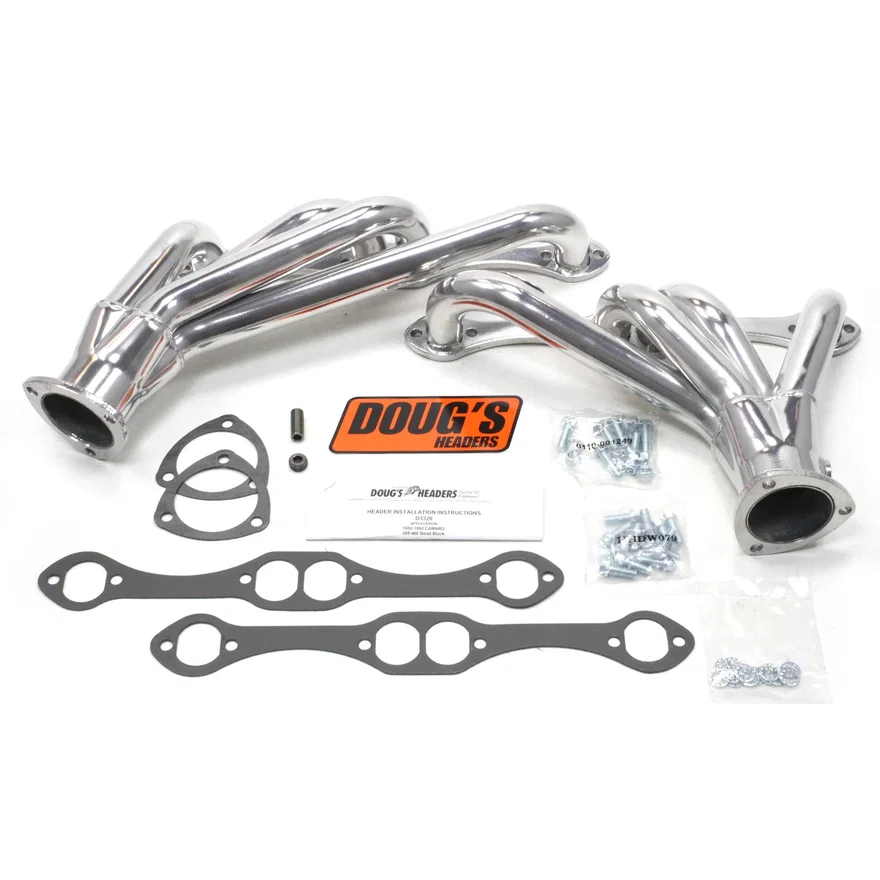 Mid Length Header 82-92 GM F Body 265-400 SBC 1 5/8" Primary 3" Collector Silver Ceramic Coated