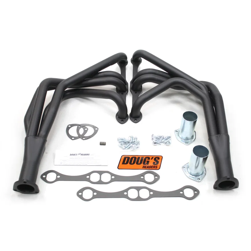 Long Tube Header 55-62 Corvette 265-400 SBC 1 5/8" Primary 2 1/2" Collector Black Hi Temp Coated