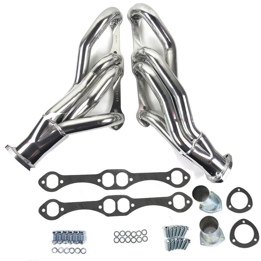 Mid Length Header 67-88 GM F, G, & A Body 265-400 SBC 1 3/4" Primary 3" Collector Silver Ceramic Coated