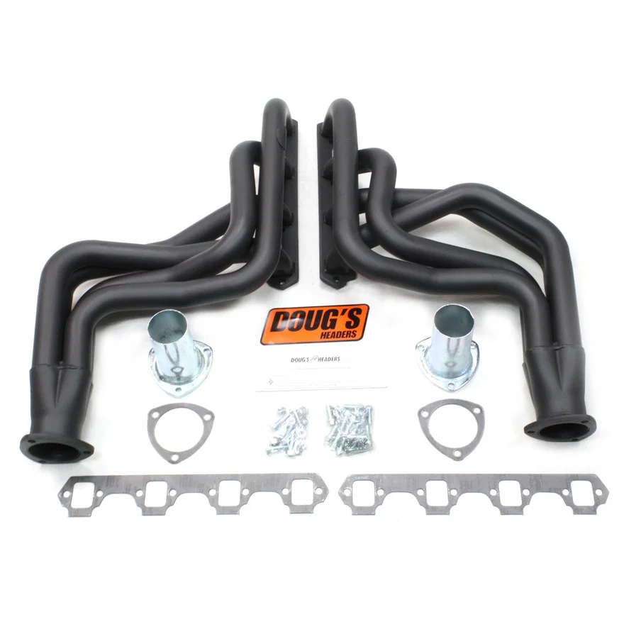 Long Tube Header 48-77 Ford 260-351W SBF Mustang II type suspension 1 3/4" Primary 3" Collector Black Hi Temp Coated