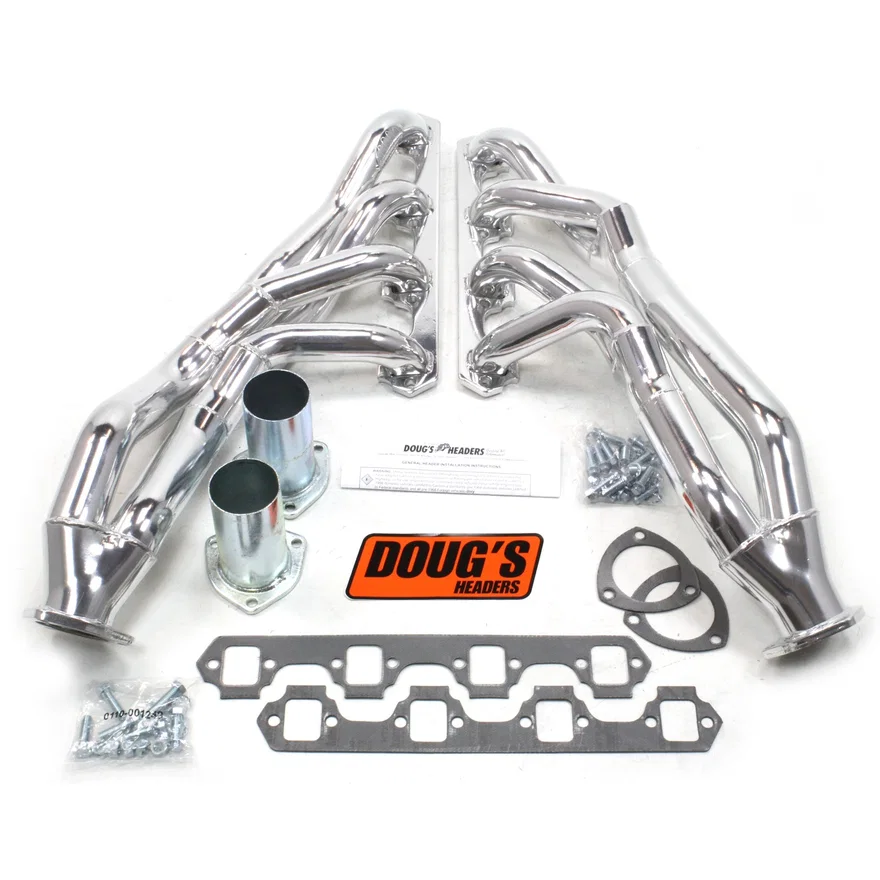 Tri Y Header 65-70 Mustang 260-302 SBF W/O EGR/A.I.R. Automatic Trans 1 5/8-2" Primary 2 1/2" Collector Silver Ceramic Coated