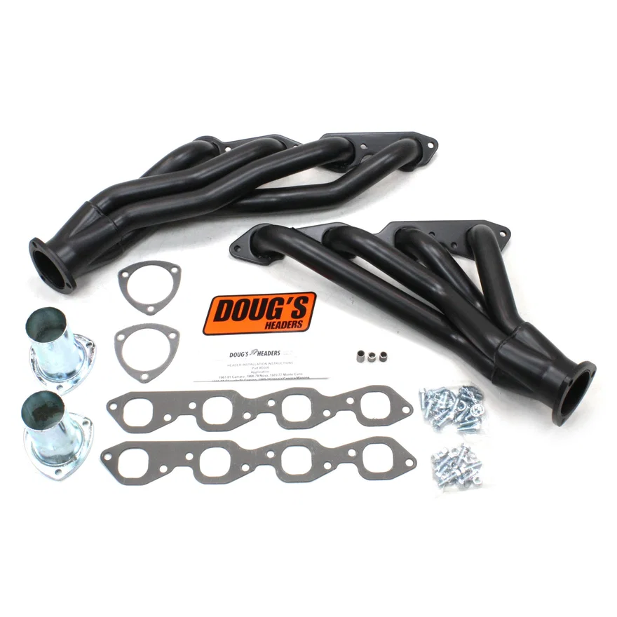Mid Length Header 64-77 GM F, G, & A Body 396-502 BBC 1 3/4" Primary 3" Collector Black Hi Temp Coated