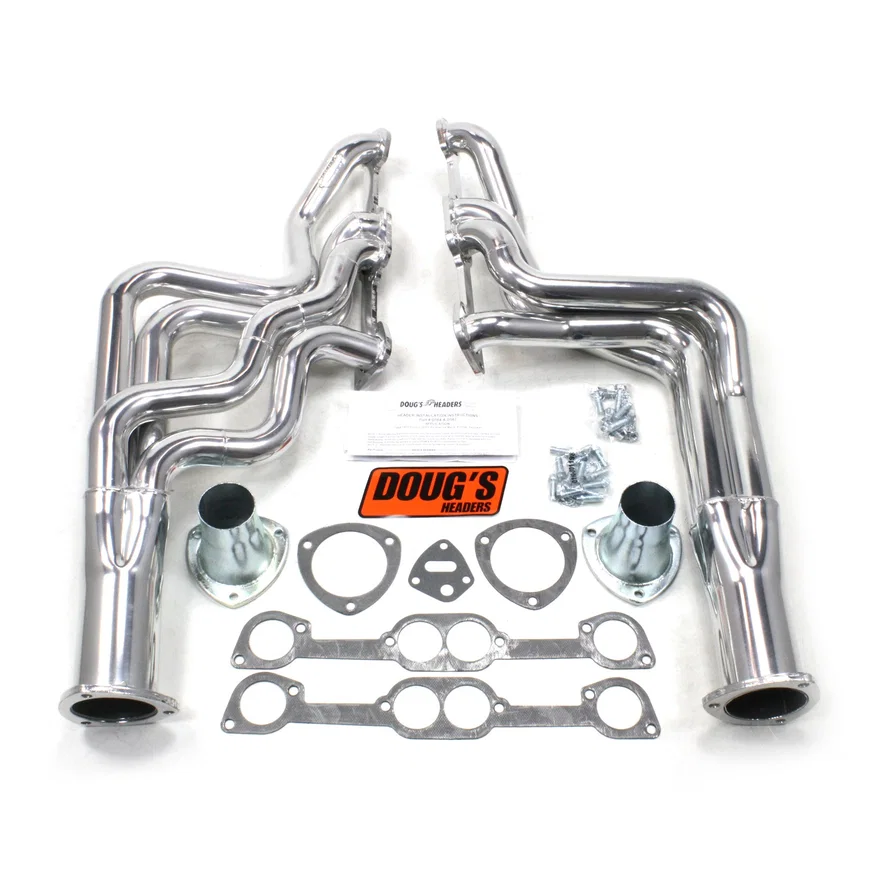 Long Tube Header 64-67 GTO 455 W/HO/SD/Ram Air Heads only 1 7/8" Primary 3 1/2" Collector Silver Ceramic Coated for Pontiac