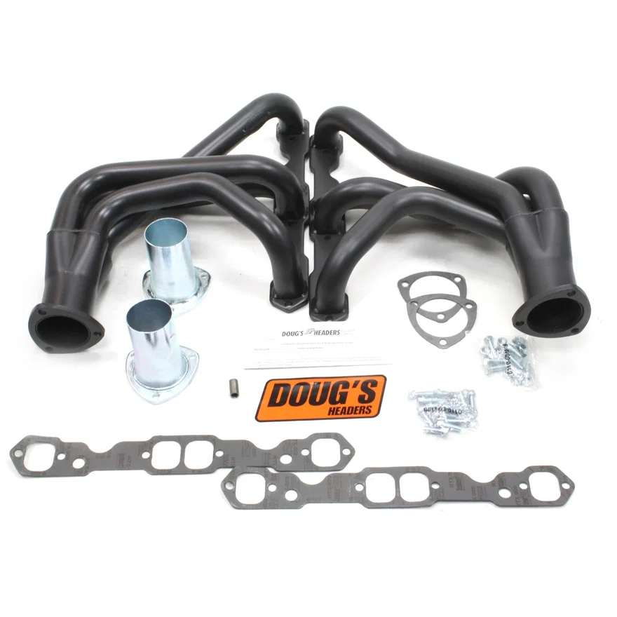 Long Tube Header 63-82 Corvette 265-400 SBC Non Cat, no EGR or A.I.R. 1 3/4" Primary 3" Collector Black Hi Temp Coated
