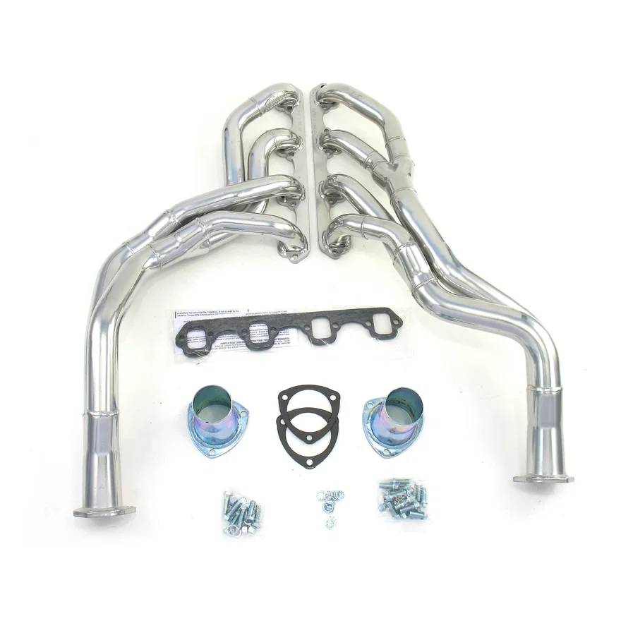 Tri Y Header 62-65 Fairlane 260-302 SBF 1 5/8-2" Primary 2 1/2" Collector Silver Ceramic Coated