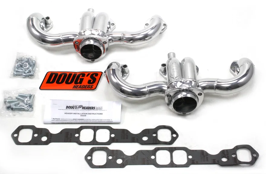 Emissions Legal Header 92-96 Corvette 265-400 SBC 1 3/4" Primary 3" Collector Silver Ceramic Coated