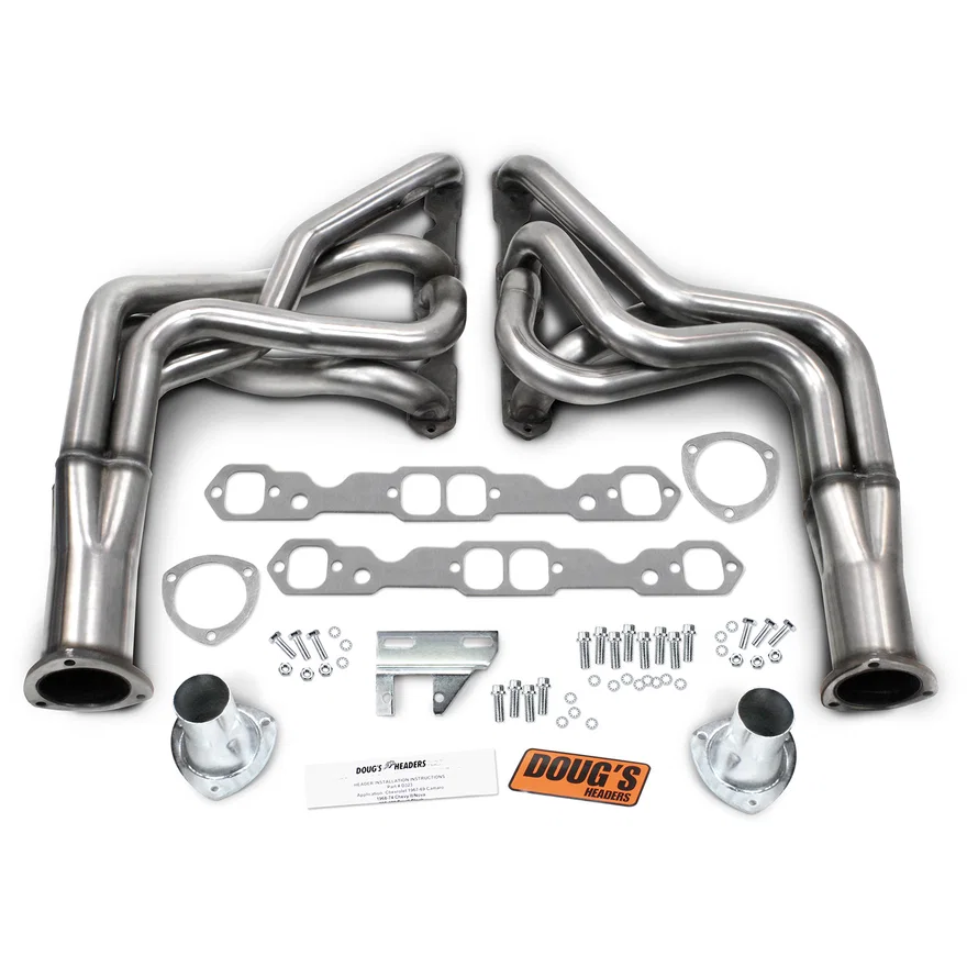 304 Stainless Long Tube Header 67-69 F Body/68-74 X Body 265-400 SBC 1 7/8" Primary 3 1/2" Collector
