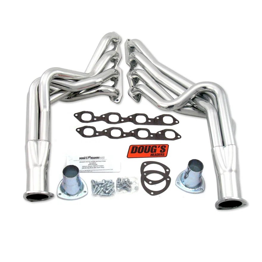 Long Tube Header 70-81 GM F & A Body 396-502 BBC 2" Primary 3 1/2" Collector Silver Ceramic Coated