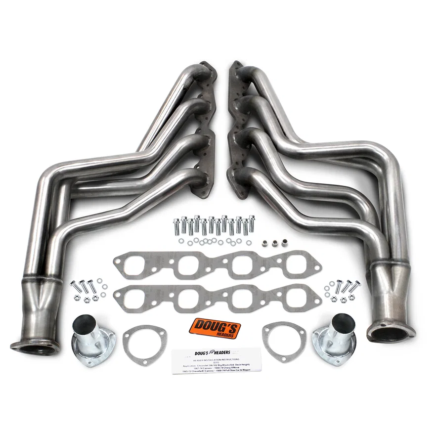 304 Stainless Long Tube Header 64-77 GM F & A Body 396-502 BBC 1 3/4" Primary 3" Collector