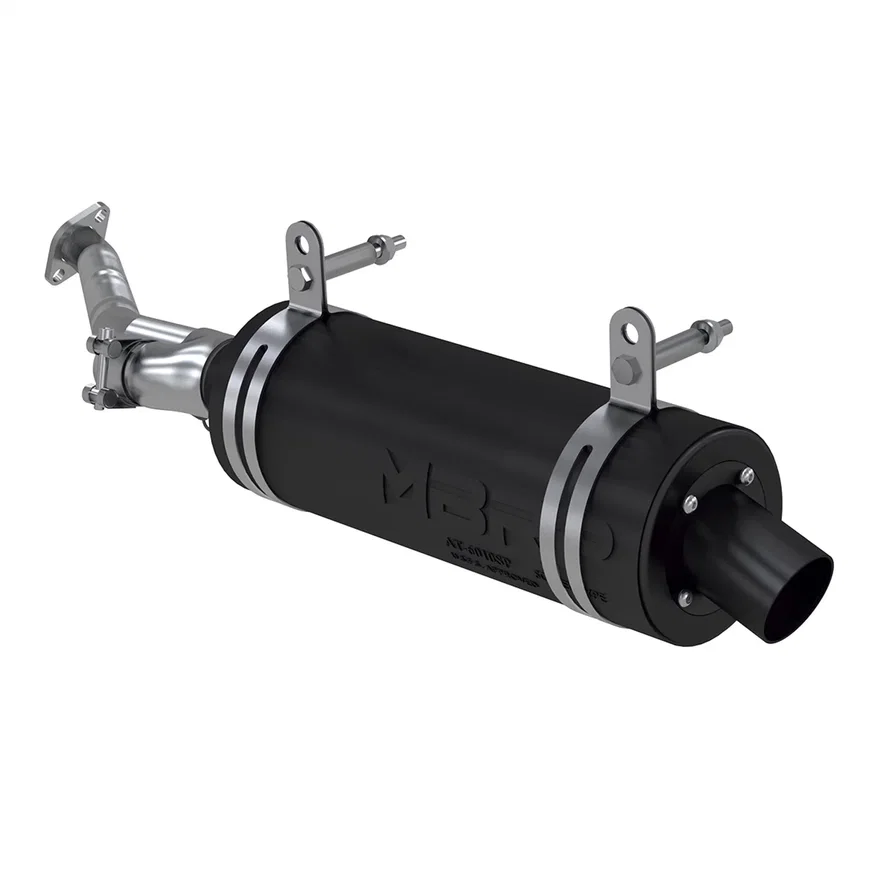ATV Exhaust System With Sport Muffler for Kawasaki KVF750 Brute Force 4x4i