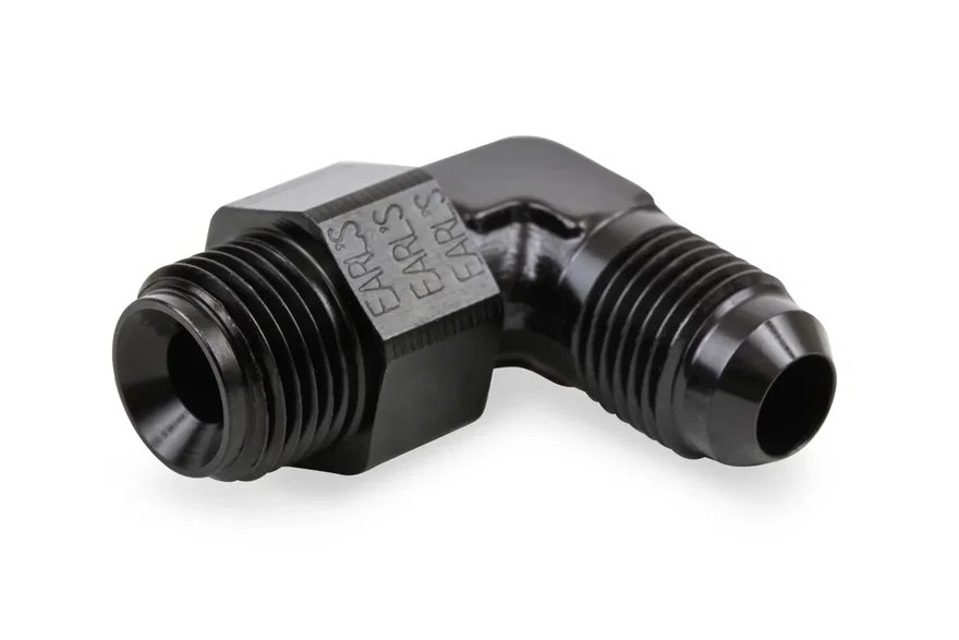 90 Degree -6 AN Male to 5/8"-18 Inverted Flare Male Swivel