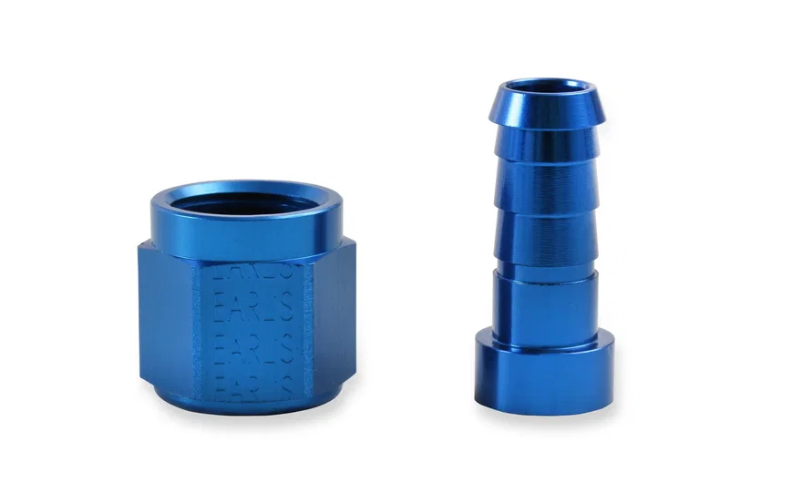 Auto-Crimp Hose End - Straight - Size -12 - Blue