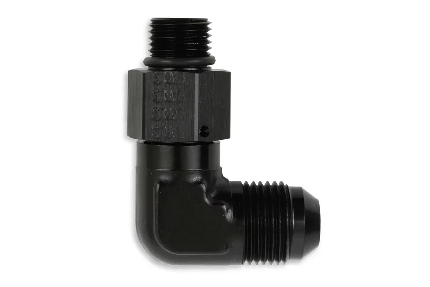 90 Degree -8 AN Male to 9/16"-18 Swivel
