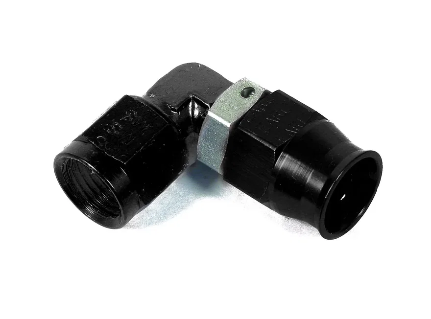 Adj. Low Profile 90 Degree Speed-Seal Hose End, -4 Hose Size, 4 Nut Size