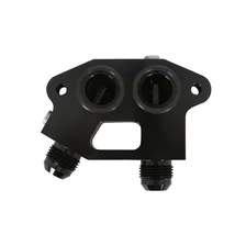 7.3L Godzilla Oil Cooler Adapter - Dual -10 AN Male image 3