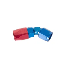 45 Degree Swivel-Seal® Hose End -6 AN - Red/Blue - Clamshell Package image 3