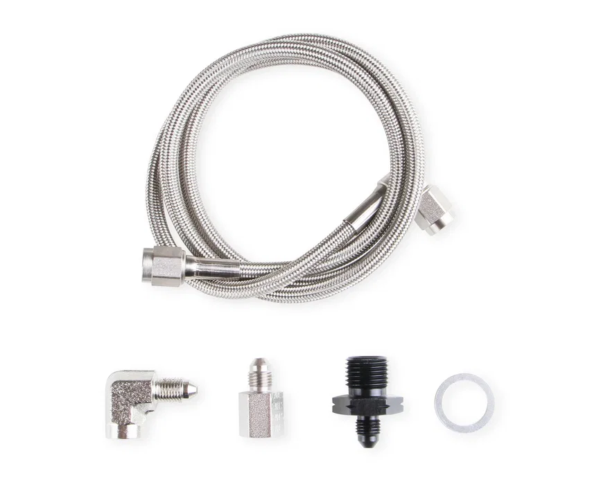 Oil Pressure Gauge Installation Kit - GM LS w/ 36" Long Hose