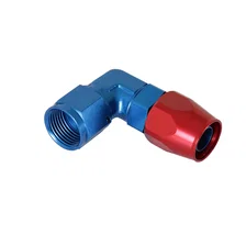 90 Degree Swivel-Seal® Hose End -10 AN - Red/Blue - Clamshell Package image 4