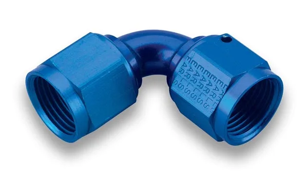 90 Degree -6 AN Female to Female Swivel