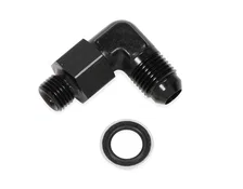 90 Degree -6 AN Male to 12mm x 1.25 Swivel image 1