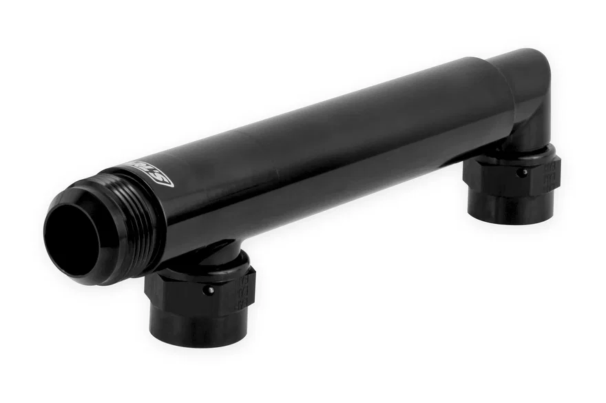 Adjustable Coolant Cross-Over Tube -16 AN x (2) -12 AN