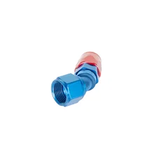 45 Degree Swivel-Seal® Hose End -12 AN - Red/Blue - Clamshell Package image 2