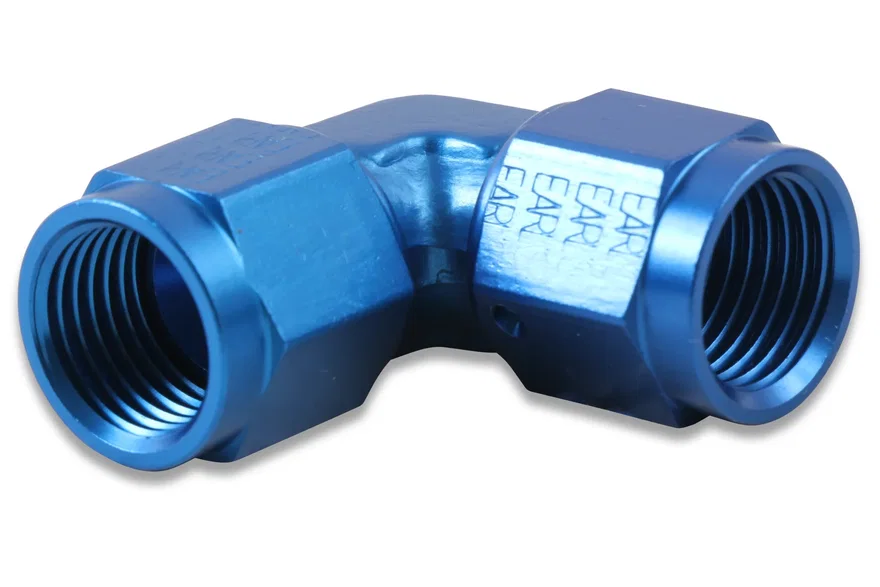 90 Degree -8 AN Female to Female Swivel