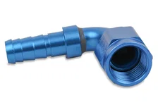Auto-Crimp Hose End - 90 Degree - Size -6 - Blue image 2