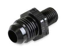 Straight Male AN -6 to 12mm x 1.5 - Black image 1