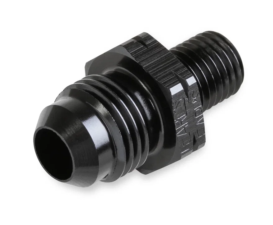 Straight Male AN -6 to 12mm x 1.5 - Black