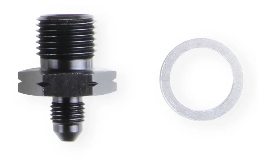 GM LS Oil Pressure Gauge Adapter Fittings - Black