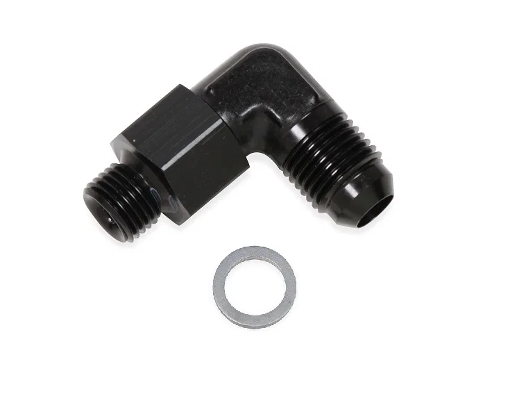 90 Degree -6 AN Male to 9/16"-24 Swivel