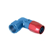 90 Degree Swivel-Seal® Hose End -8 AN - Red/Blue - Clamshell Package image 4