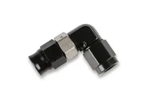 Adj. Low Profile 90 Degree Speed-Seal Hose End, -3 Hose Size, 3 Nut Size image 1
