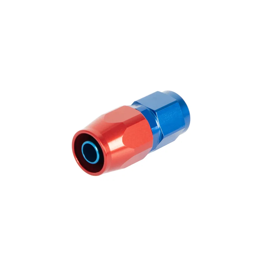Straight Swivel-Seal® Hose End -6 AN - Red/Blue - Clamshell Package