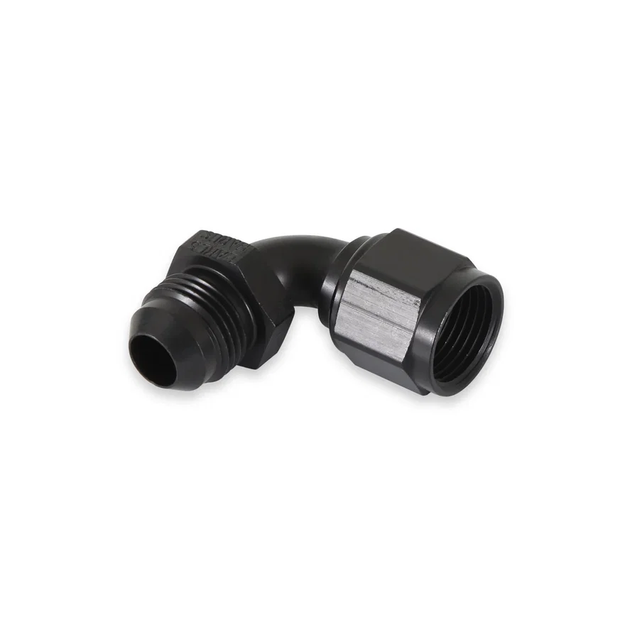 90 Degree -8 AN Male to -8 AN Female Swivel