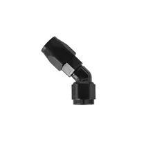 45 Degree Swivel-Seal® Hose End -6 AN - Black - Clamshell Package image 1