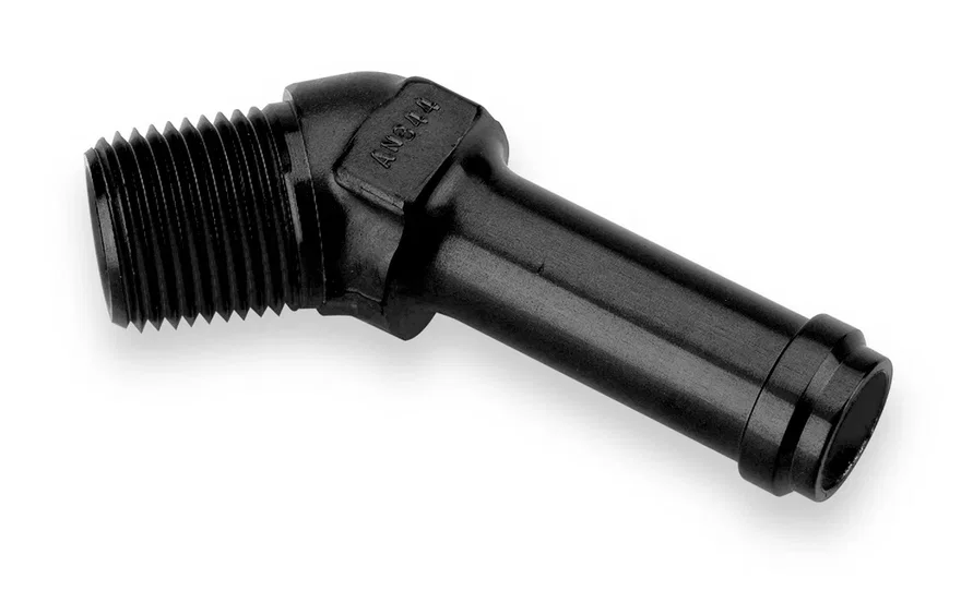 45 Degree 5/8" Hose to 1/2" NPT Male Elbow