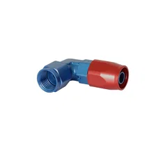 90 Degree Swivel-Seal® Hose End -6 AN - Red/Blue - Clamshell Package image 4
