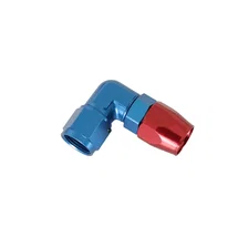 90 Degree Swivel-Seal® Hose End -10 AN - Red/Blue - Clamshell Package image 3