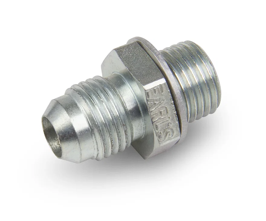Straight Transmission Adapter -6 Male to 9/16-18 Threads - Short (Front)